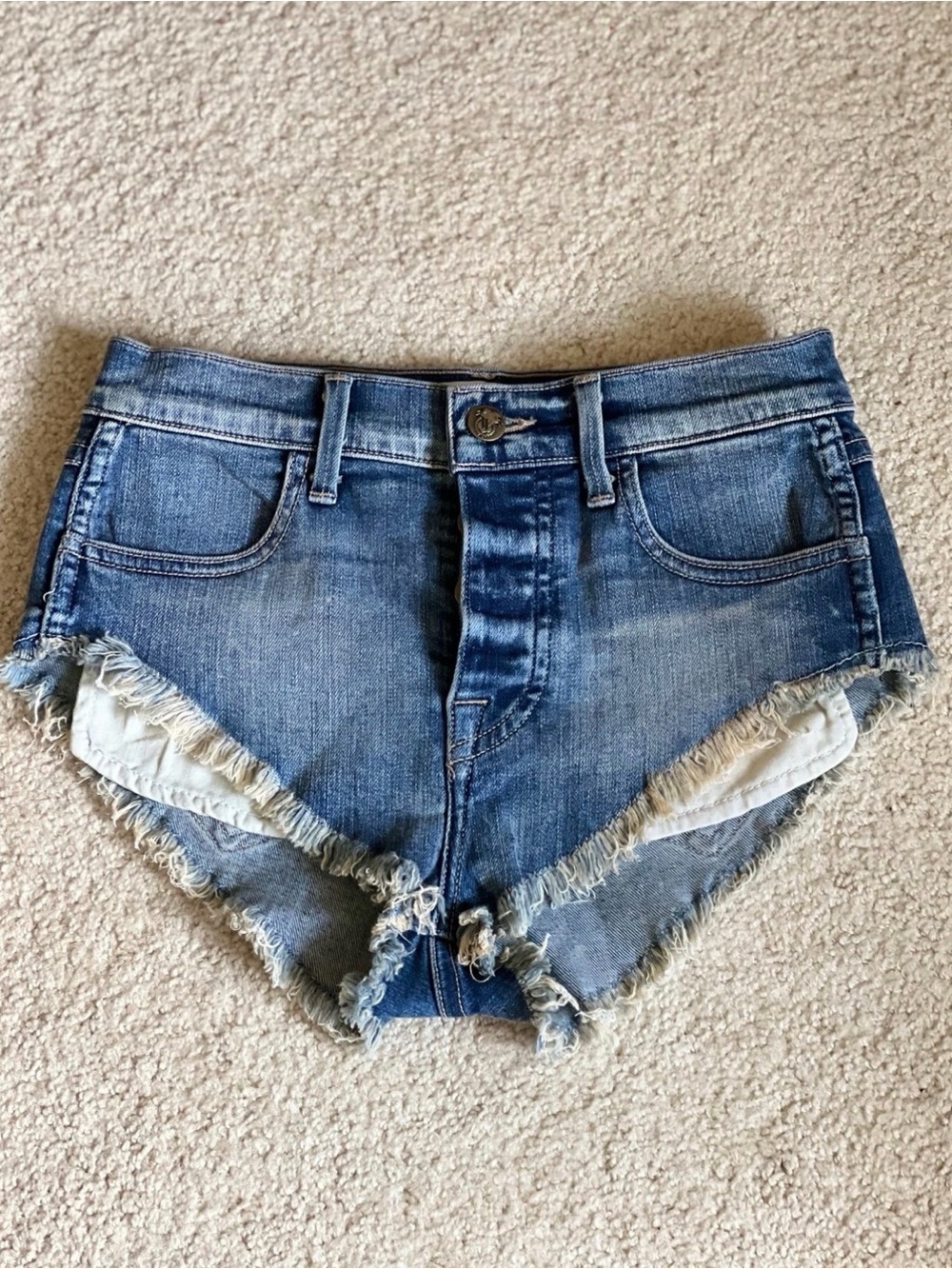Wildfox Distressed Light Blue Denim Cutoff Shorts